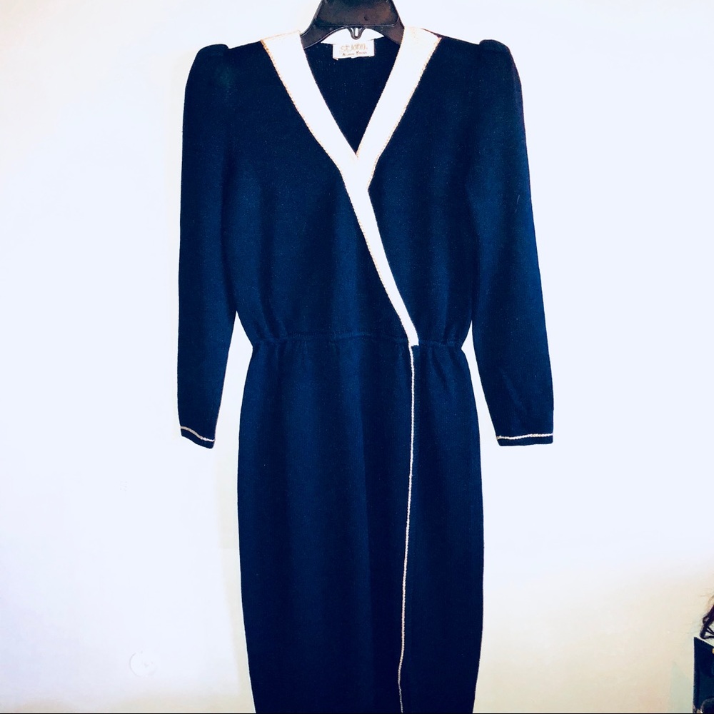 VTG St. John Long Sleeve Santana Knit Dress Sz 4